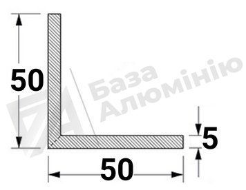 Алюминиевый уголок 50х50х5 - (анодированный) 16-0260 фото
