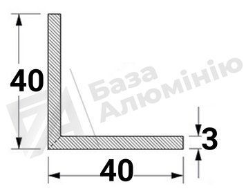 Алюминиевый уголок 40х40х3 - (анодированный) 16-0217 фото
