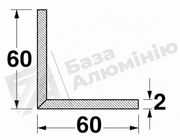 Алюминиевый уголок 60х60х2 - (анодированный) 16-0273 фото